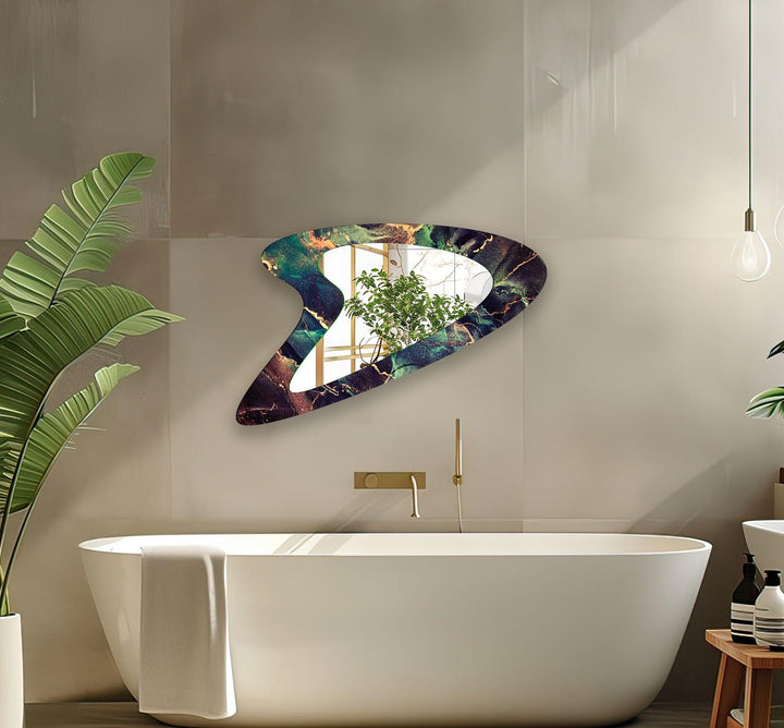 Mirror wall decor combining artistic elements with practical functionality for a unique touch
