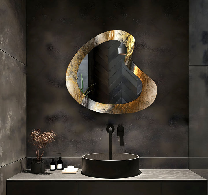 Mirror wall art inspired by geometric designs, adding sophistication to any decor style
