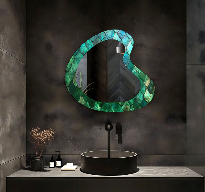 Decorative wall mirror with a contemporary design, perfect for adding elegance to any space
