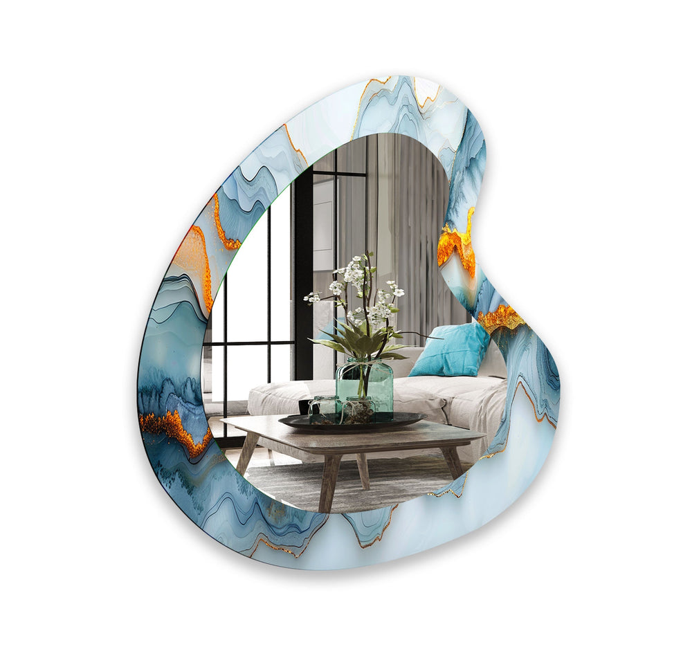 Mirror wall decor combining reflective surfaces and artistic shapes for a stunning focal point
