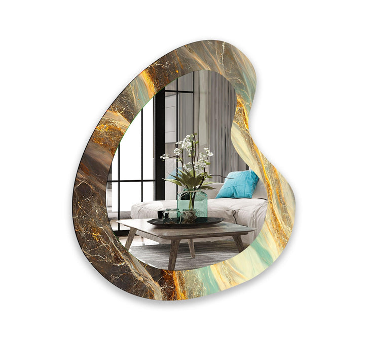Mirror wall decor combining reflective surfaces and artistic shapes for a stunning focal point
