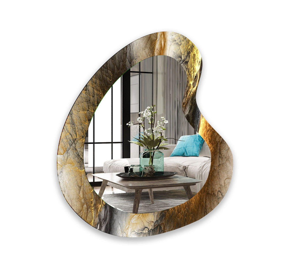 Mirrored wall art showcasing creative patterns and reflective designs for a contemporary touch
