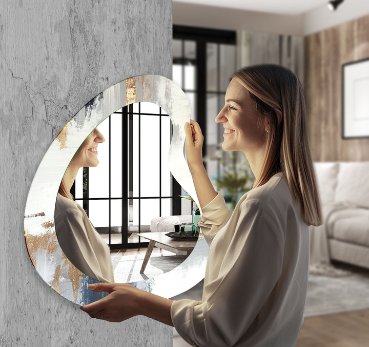 Mirror wall art inspired by geometric designs, adding sophistication to any decor style
