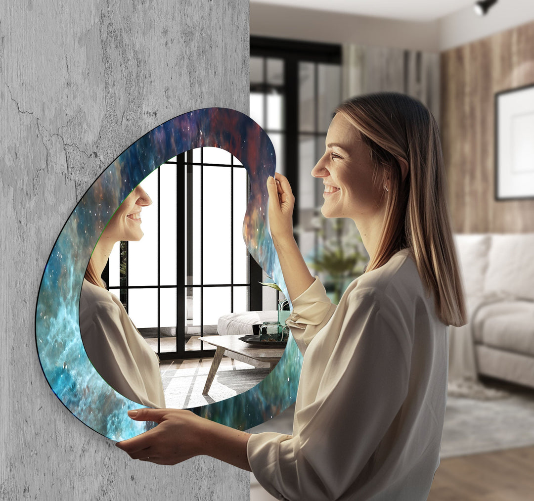 Mirror wall decor blending functionality and artistic design for versatile home styling
