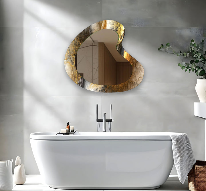 Wall mirrors with artistic frames that serve as both functional and decorative pieces
