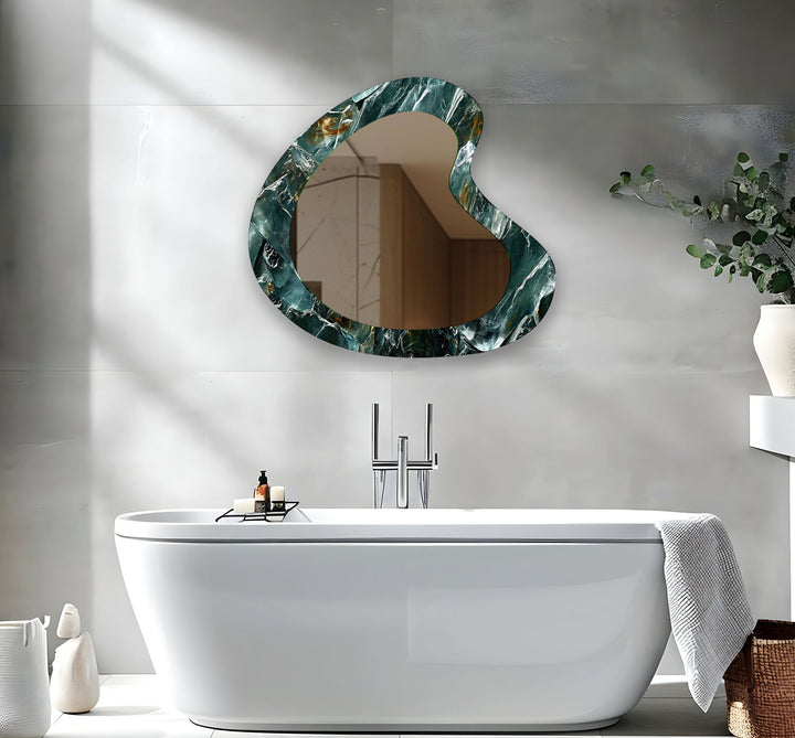 Decorative wall mirror with intricate detailing, perfect for enhancing any interior space
