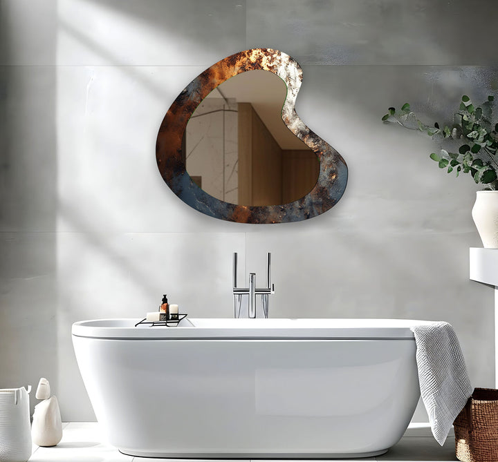 Mirror wall decor combining artistic elements with practical functionality for a unique touch
