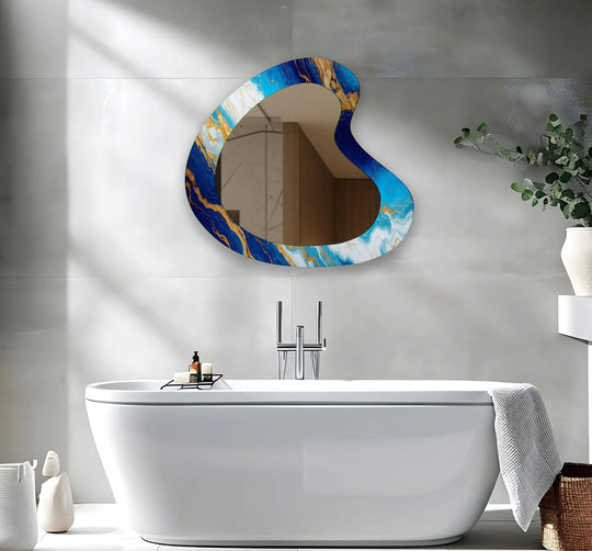 Wall mirrors with artistic frames that serve as both functional and decorative pieces
