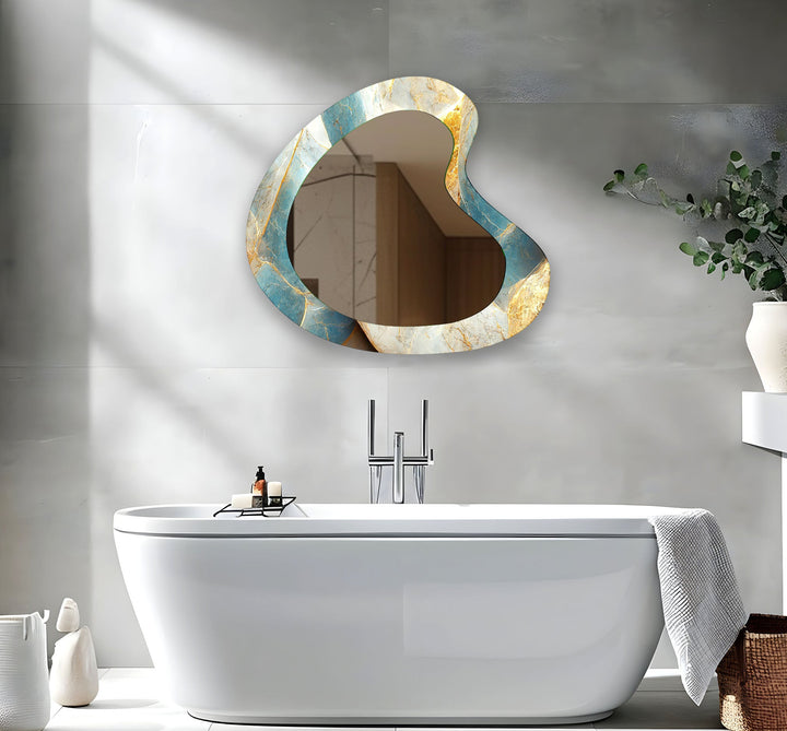 Mirror wall art with creative patterns and reflective accents to brighten your walls

