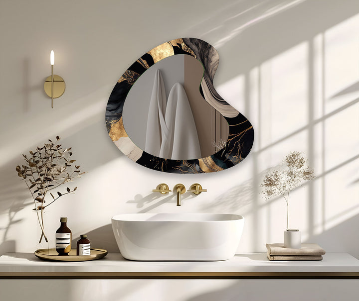 Mirrored wall art showcasing creative patterns and reflective designs for a contemporary touch
