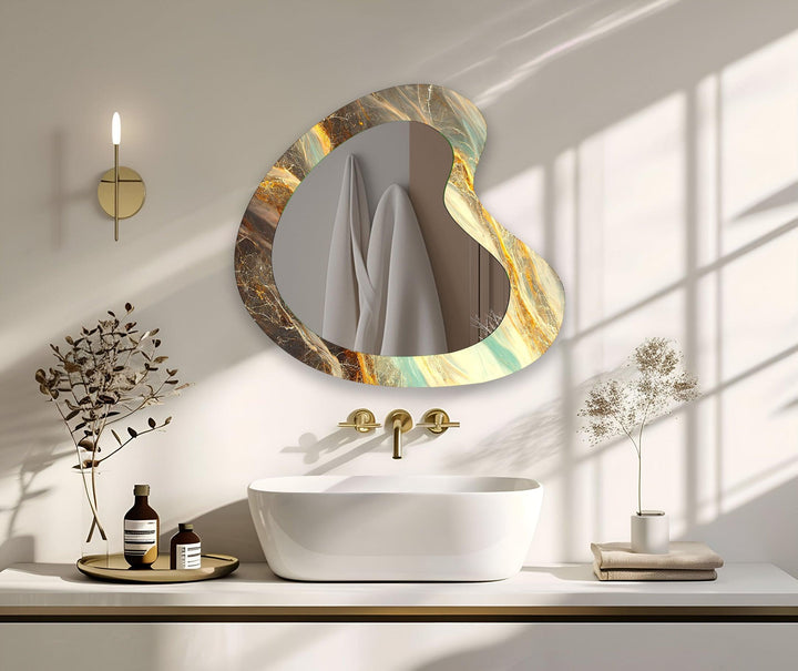 Wall mirrors featuring intricate designs to add depth and light to your living space