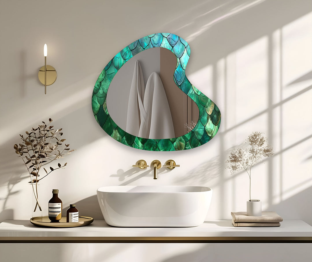 Mirror wall art with creative patterns and reflective accents to brighten your walls
