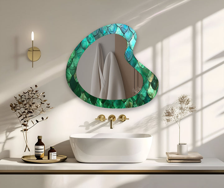 Mirror wall art with creative patterns and reflective accents to brighten your walls
