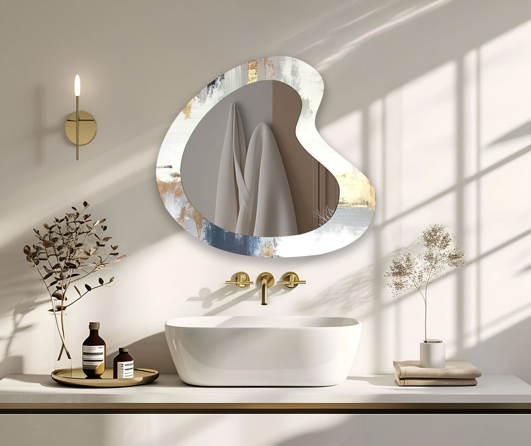 Mirrored wall art showcasing creative patterns and reflective designs for a contemporary touch
