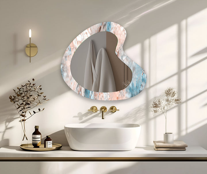 Mirrored wall art inspired by geometric elegance, perfect for adding depth and dimension
