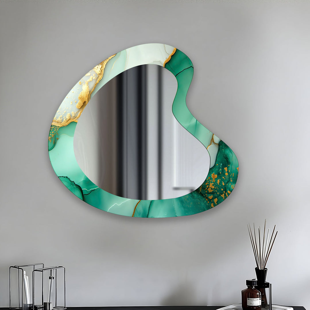 Decorative wall mirror with a contemporary design, perfect for adding elegance to any space

