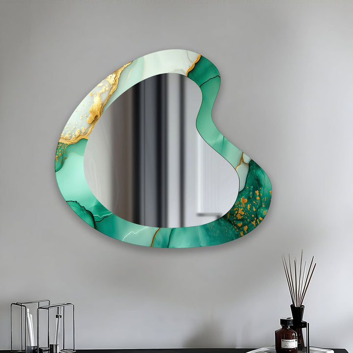 Decorative wall mirror with a contemporary design, perfect for adding elegance to any space
