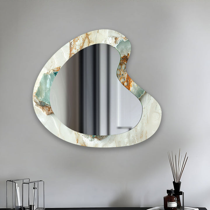 Mirror wall art inspired by geometric designs, adding sophistication to any decor style
