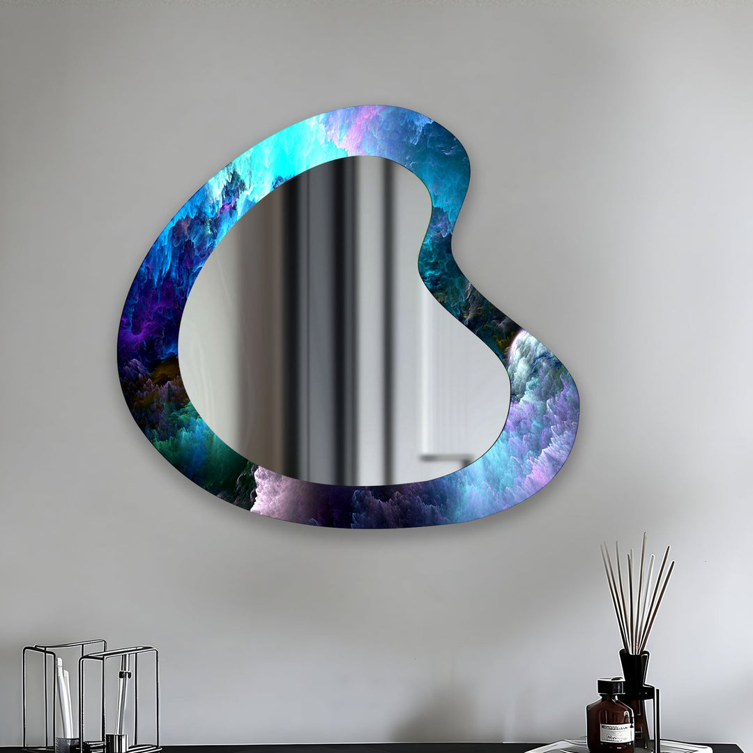 Mirror wall art with creative patterns and reflective accents to brighten your walls

