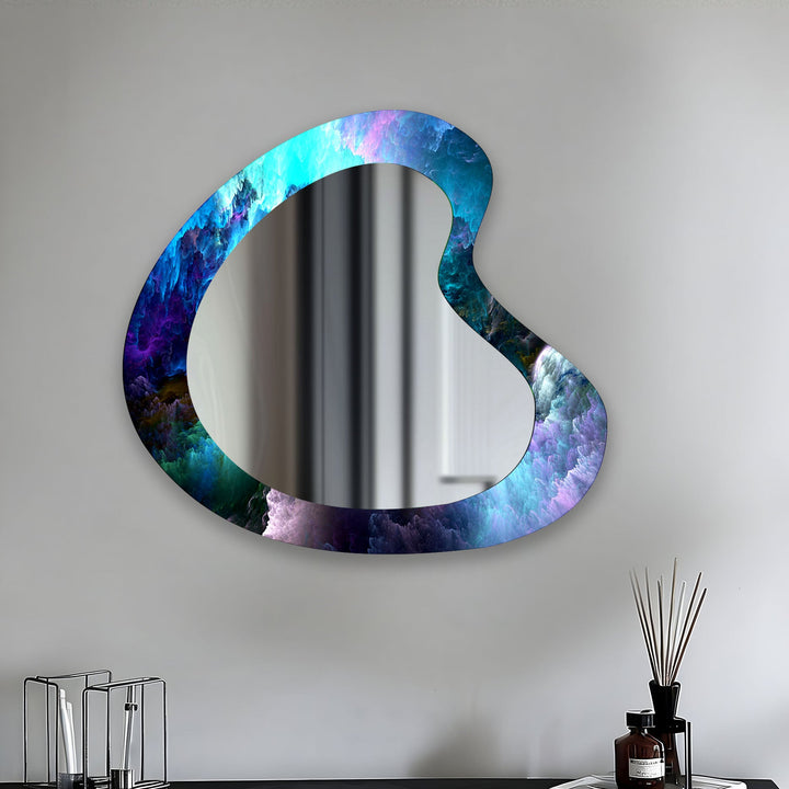 Mirror wall art with creative patterns and reflective accents to brighten your walls
