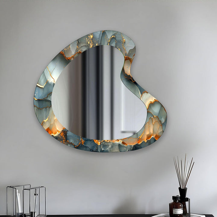 Wall mirrors with artistic frames that serve as both functional and decorative pieces
