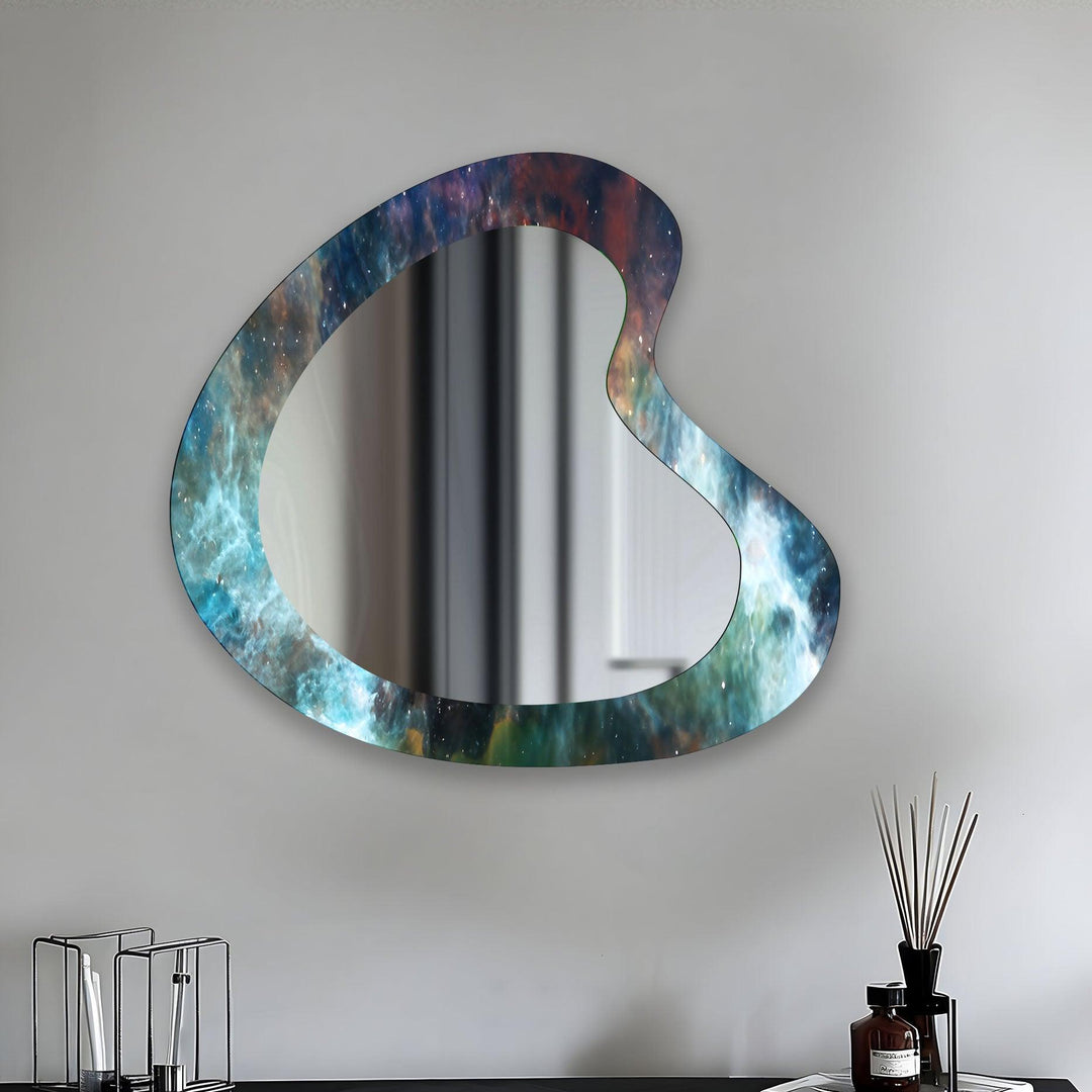 Mirror wall decor combining artistic elements with practical functionality for a unique touch
