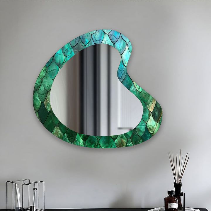 Mirror wall decor blending functionality and artistic design for versatile home styling

