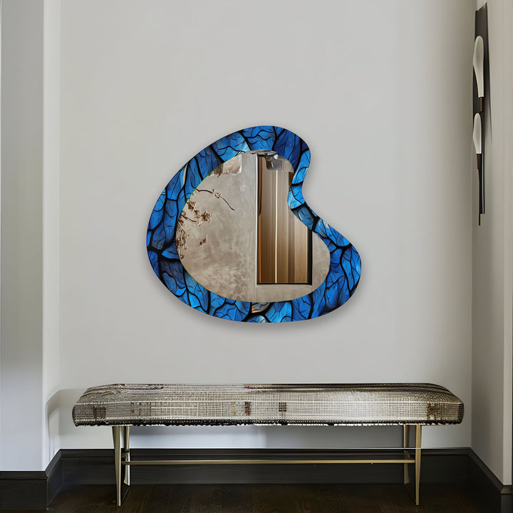 Decorative wall mirror with a contemporary design, perfect for adding elegance to any space
