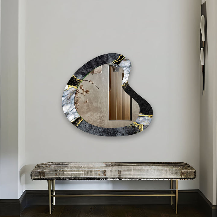 Mirror wall decor combining artistic elements with practical functionality for a unique touch
