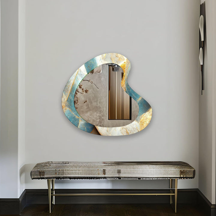 Mirror wall decor blending functionality and artistic design for versatile home styling
