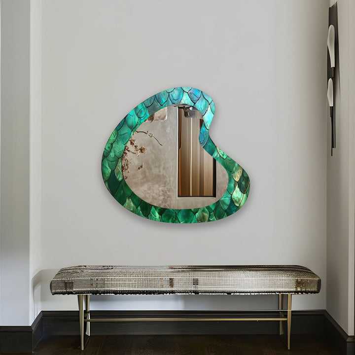 Mirrored wall art showcasing intricate craftsmanship for a unique and stylish addition
