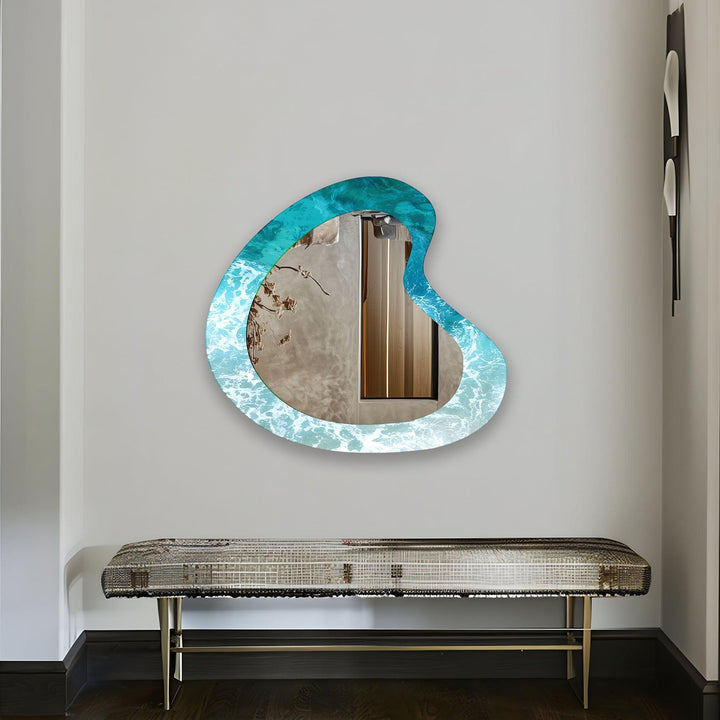 Wall mirrors with sleek frames and reflective surfaces for a modern and minimalistic look

