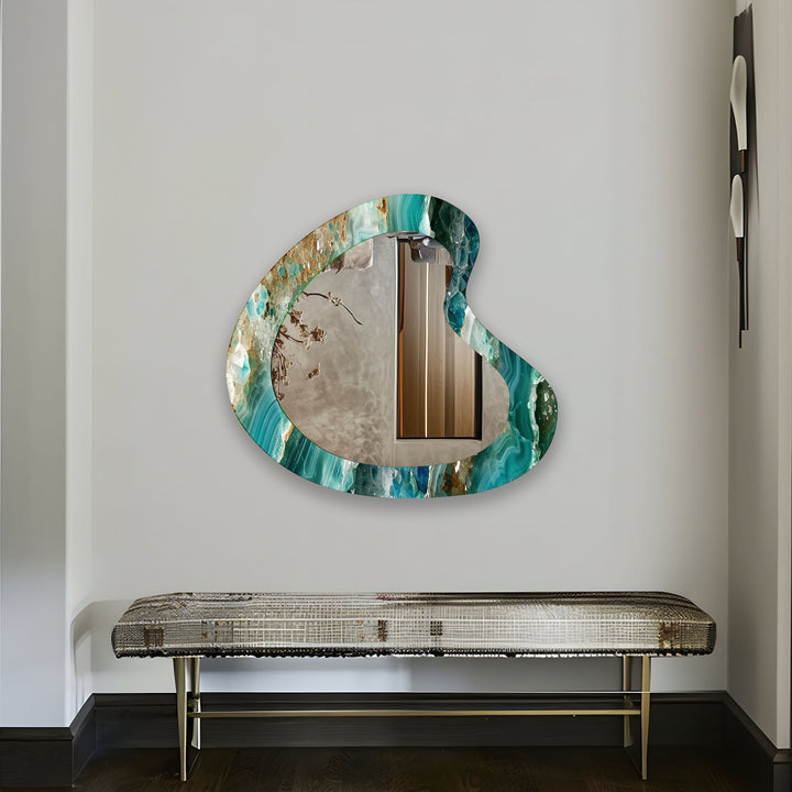 Wall mirrors with sleek frames and reflective surfaces for a modern and minimalistic look

