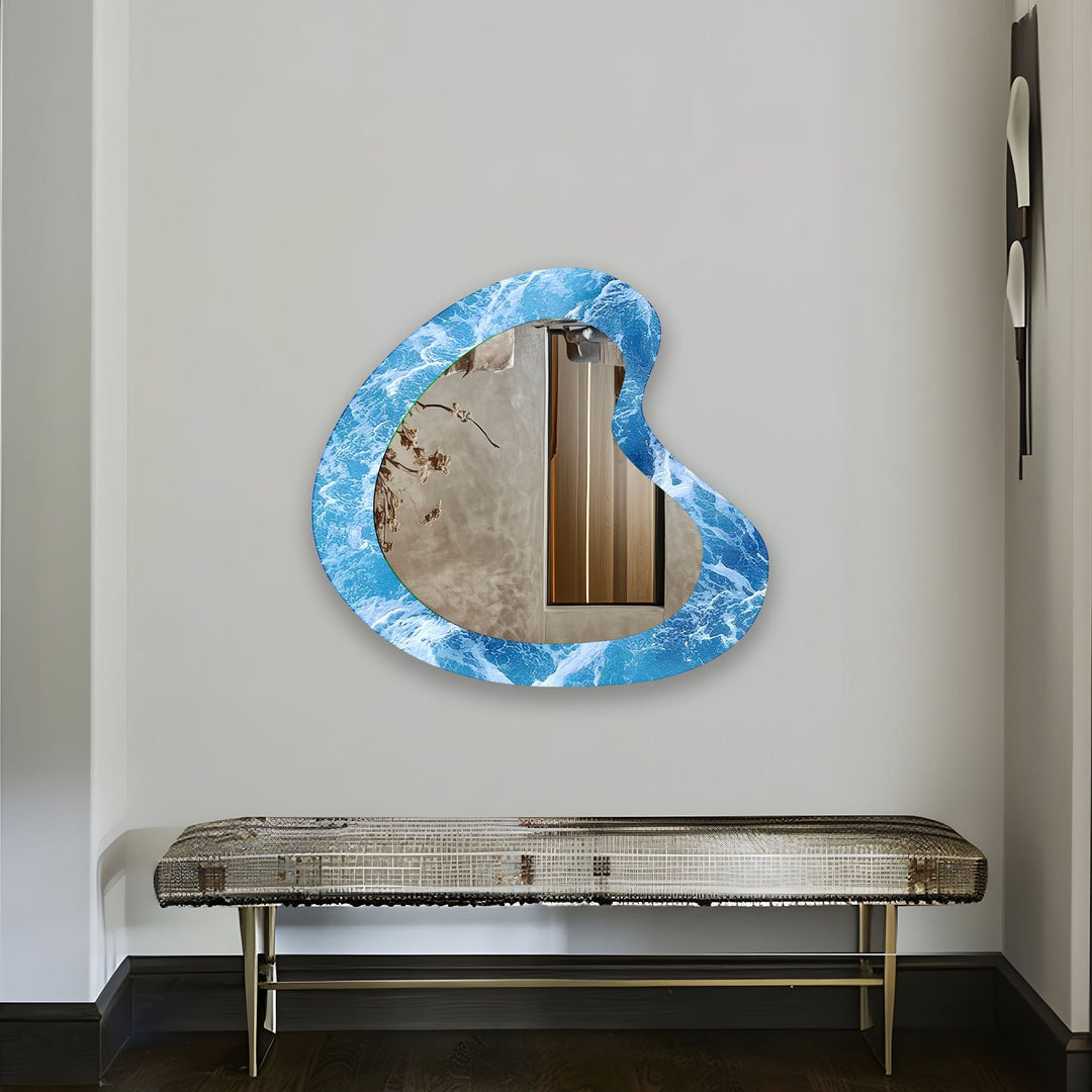 Mirrored wall art showcasing intricate craftsmanship for a unique and stylish addition
