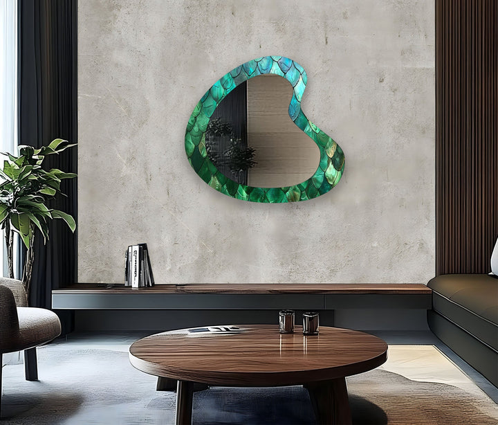 Wall mirrors designed with bold geometric shapes to make a striking statement
