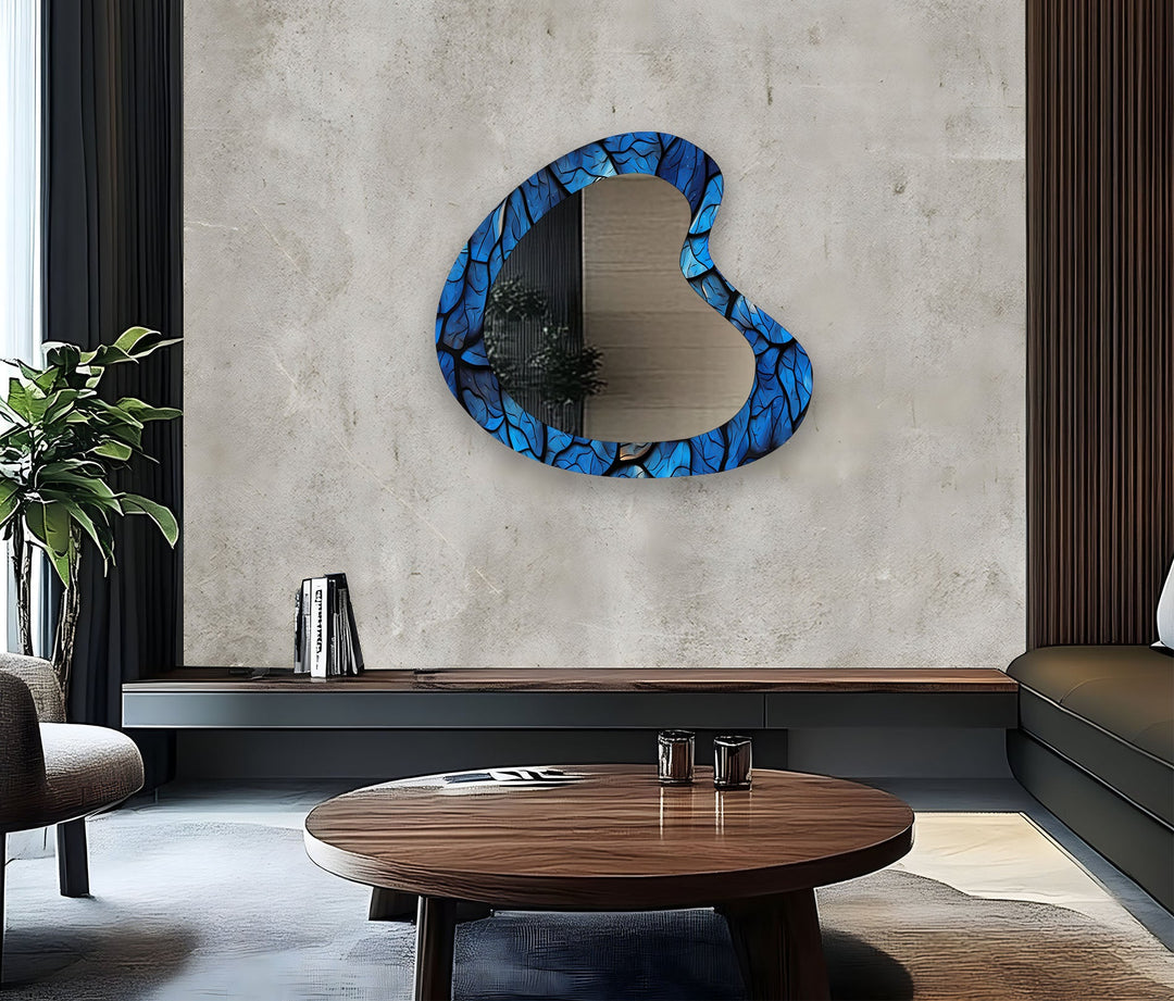 Mirror wall art inspired by abstract forms, perfect for adding a touch of artistic charm
