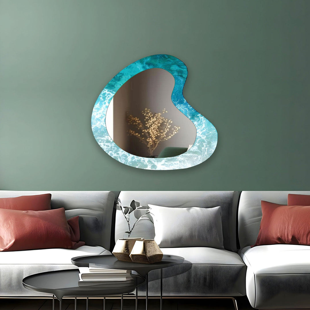 Mirror wall decor combining artistic elements with practical functionality for a unique touch

