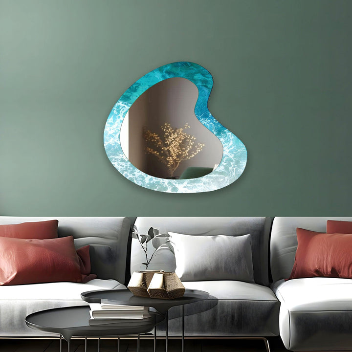 Mirror wall decor combining artistic elements with practical functionality for a unique touch
