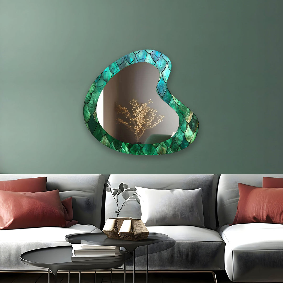 Stylish wall mirrors with ornate frames to create a luxurious and eye-catching feature
