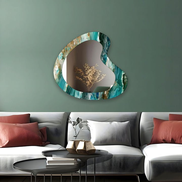 Mirror wall decor combining artistic elements with practical functionality for a unique touch
