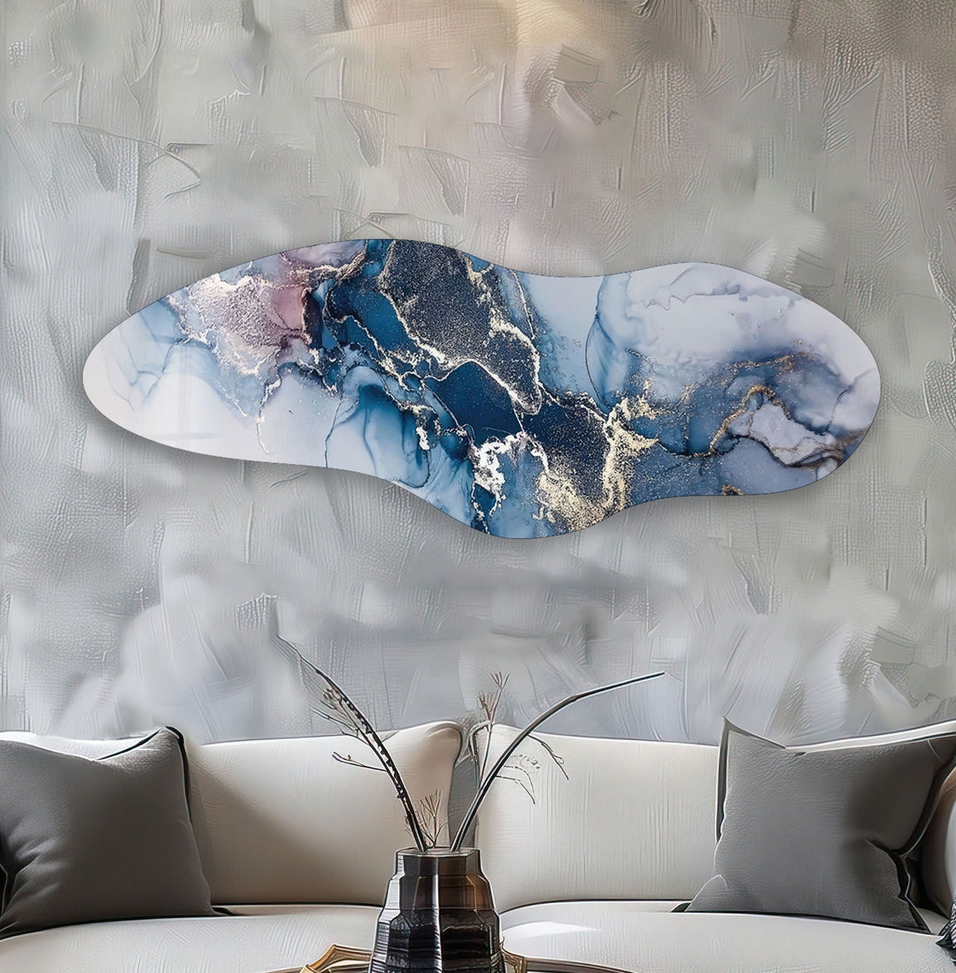 Irregular Asymmetrical Alcohol Ink Glass Wall Art glass photo prints, glass picture prints
