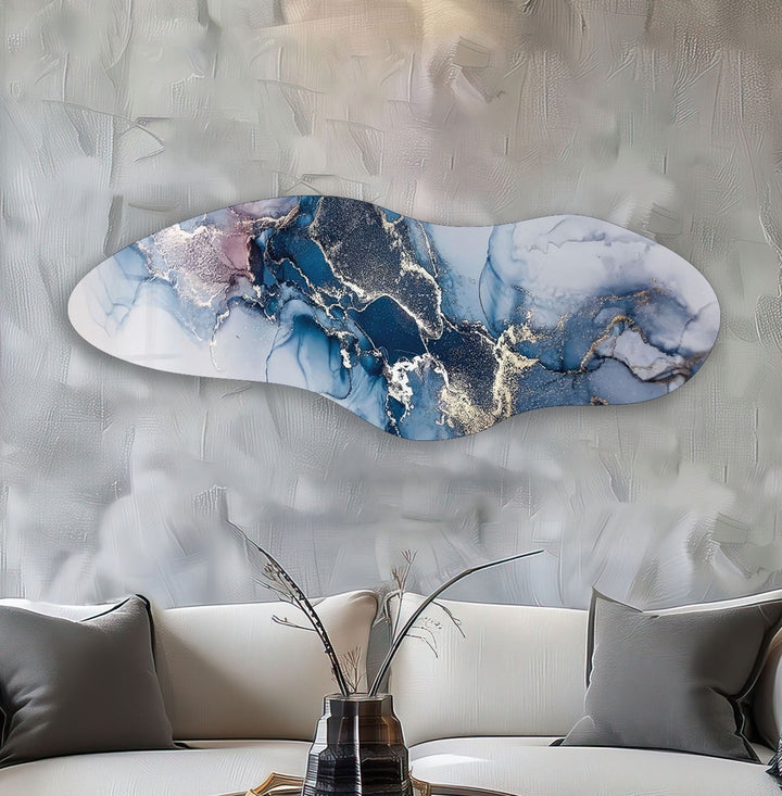 Irregular Asymmetrical Alcohol Ink Glass Wall Art glass photo prints, glass picture prints
