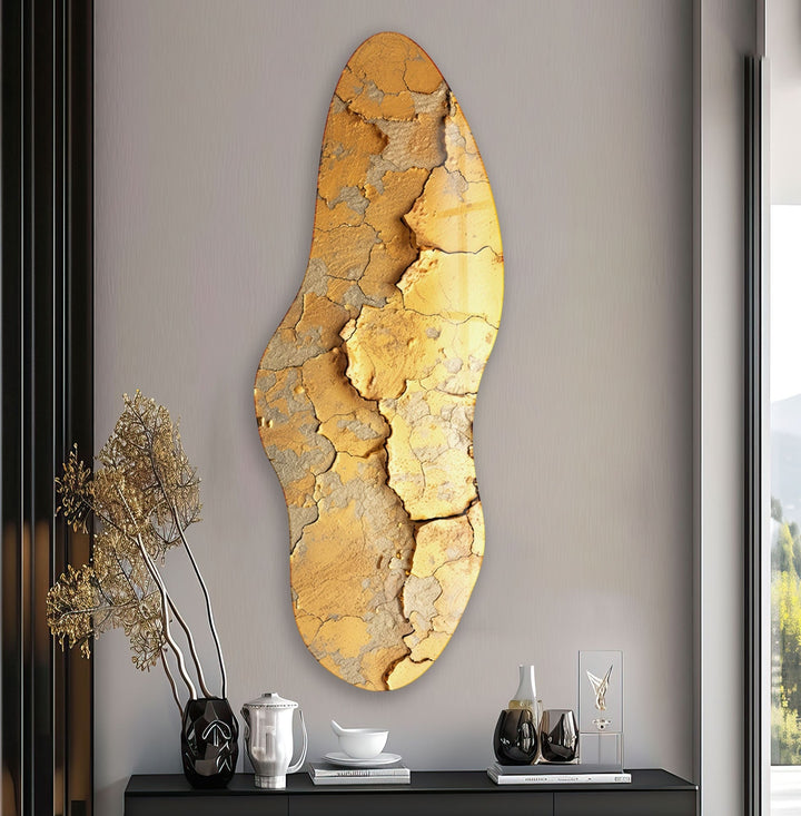 Irregular Asymmetrical Cracked Glass Wall Art glass image printing, glass prints from photos

