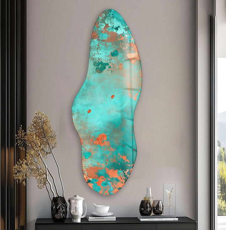 Irregular Asymmetrical Abstract Splash Glass Wall Art art glass wall art, glass wall art pictures
