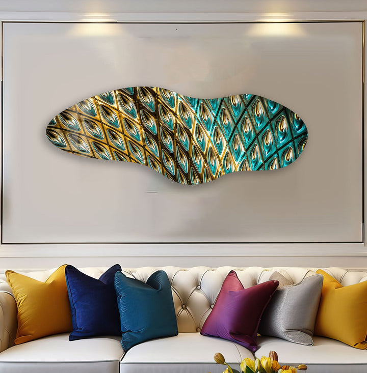 Irregular Asymmetrical Stained Shiny Glass Wall Art glass image printing, glass prints from photos
