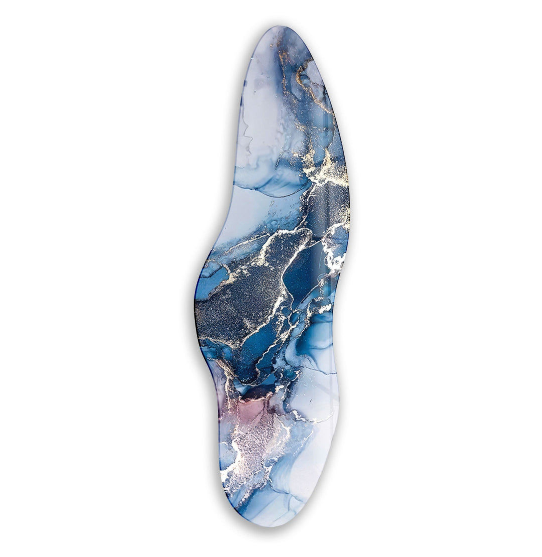 Irregular Asymmetrical Alcohol Ink Glass Wall Art glass art painting, glass art for the Wall
