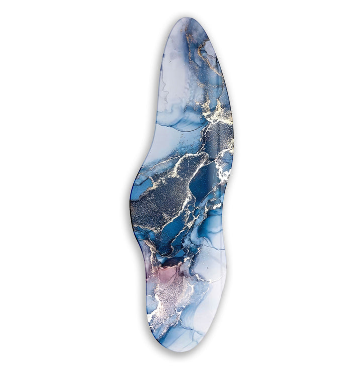 Irregular Asymmetrical Alcohol Ink Glass Wall Art glass art painting, glass art for the Wall
