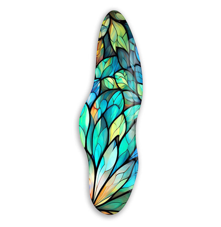 Irregular Asymmetrical Botanical Glass Wall Art glass image printing, glass prints from photos
