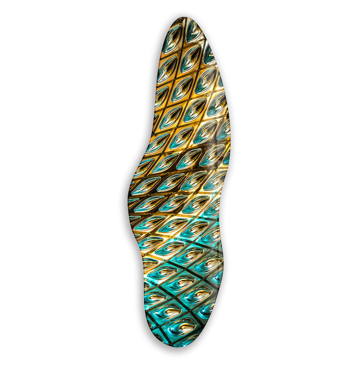 Irregular Asymmetrical Stained Shiny Glass Wall Art custom glass photo prints, large glass prints
