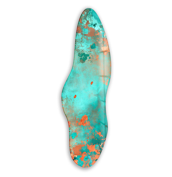 Irregular Asymmetrical Abstract Splash Glass Wall Art glass image printing, glass prints from photos
